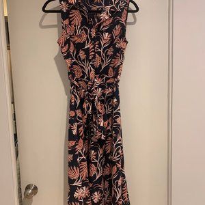 Mid-length button up collared dress